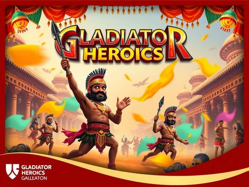 Gladiator Heroics game banner featuring Indian warriors